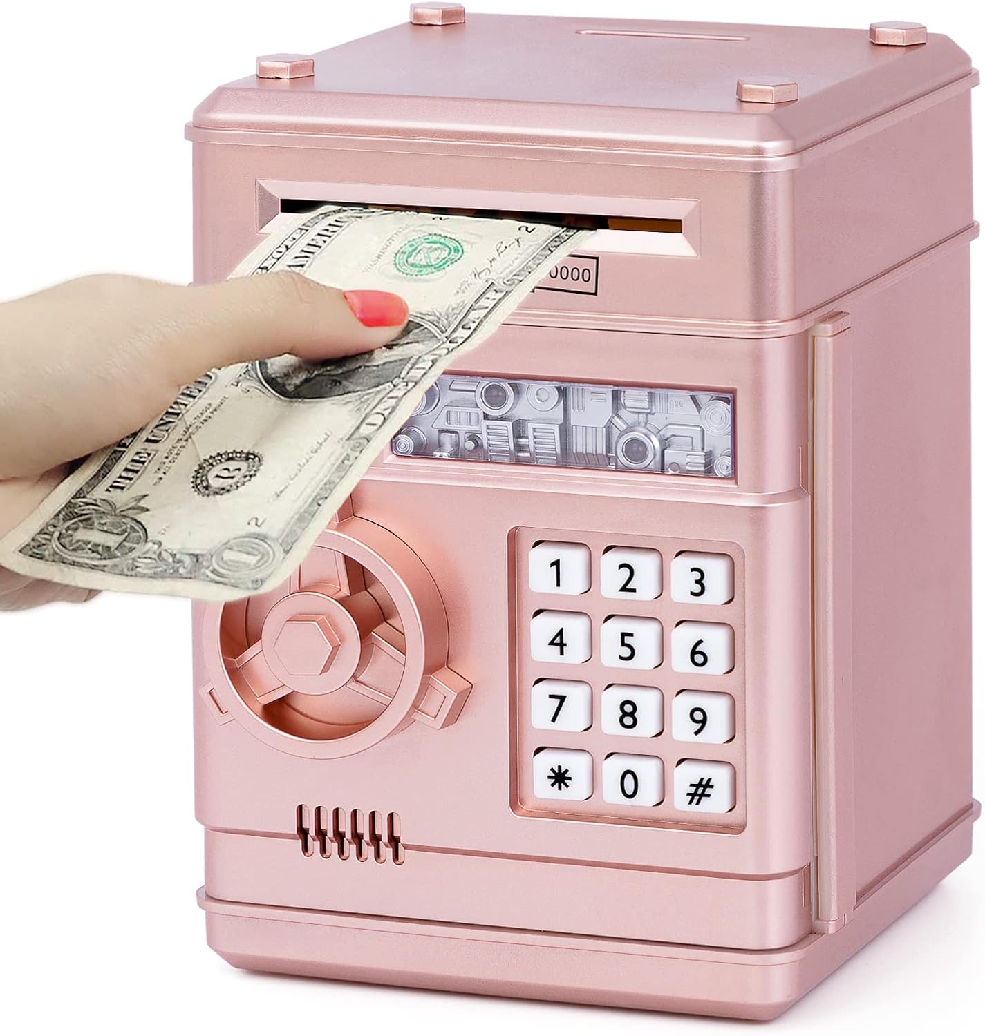 Refasy Piggy Bank Cash Coin Can ATM Bank Electronic Coin Money Bank for Kids-Hot Gift