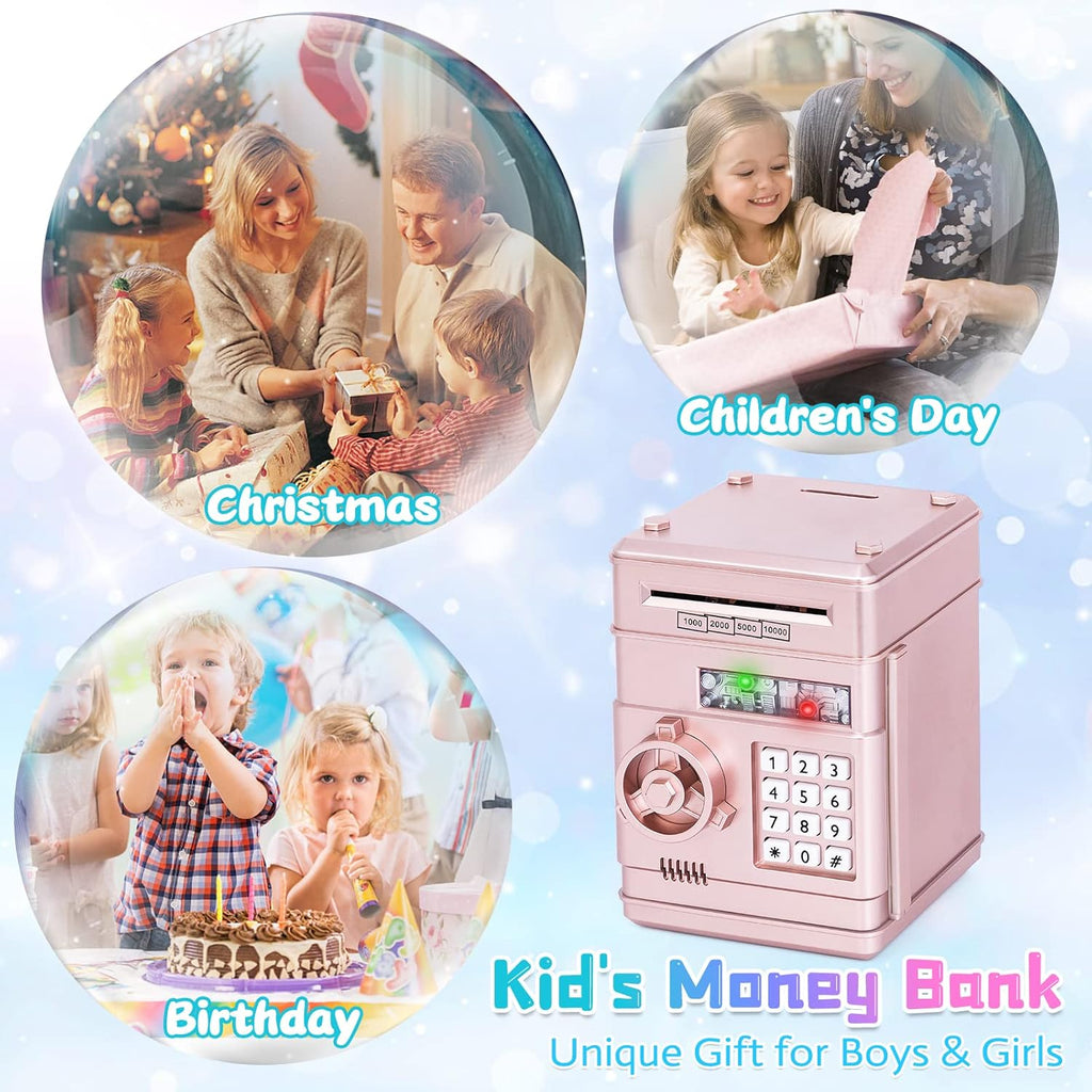 Refasy Piggy Bank Cash Coin Can ATM Bank Electronic Coin Money Bank for Kids-Hot Gift